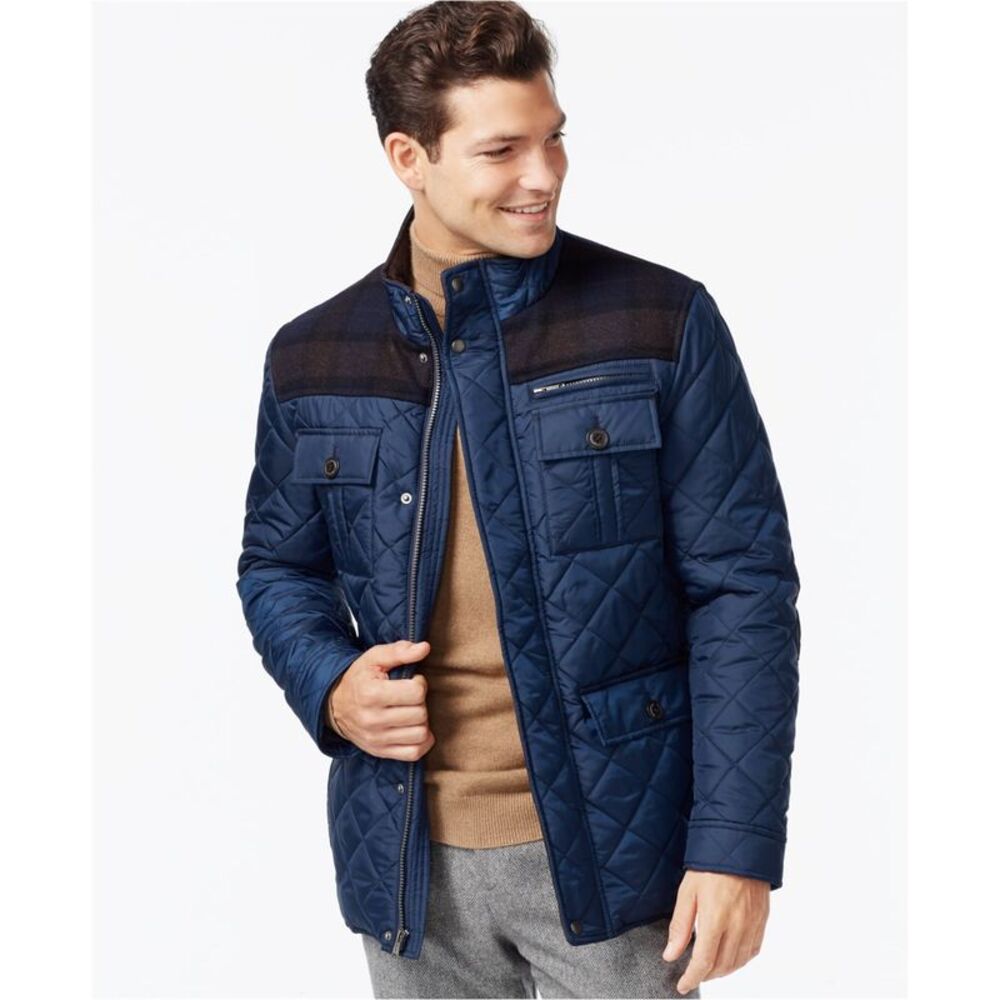 Cole Haan Mens Collared Neck Quilted Jacket, NWT